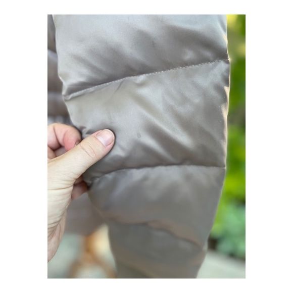 90s Y2K Guess Silver Metallic Satin Down Puffer Jacket Belt - Picture 10 of 16